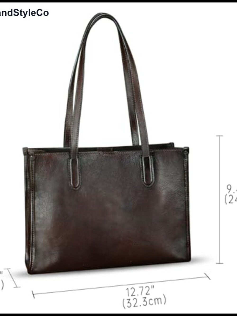 Genuine Leather Satchel Shoulder Crossbody Hobo Tote Purse Handbag - Picture 4 of 6